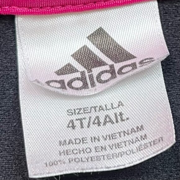 3/$30 Girl’s Adidas Black & Pink Athletic Sport Track Jacket Size 4T - Picture 4 of 4